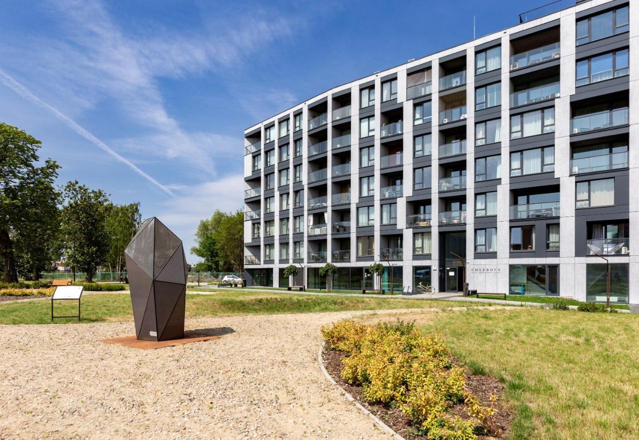 Chlebova - Riverside View Terrace, Free Parking, Gym & Kidsplay By Downtown Apartments Gdańsk Eksteriør bilde