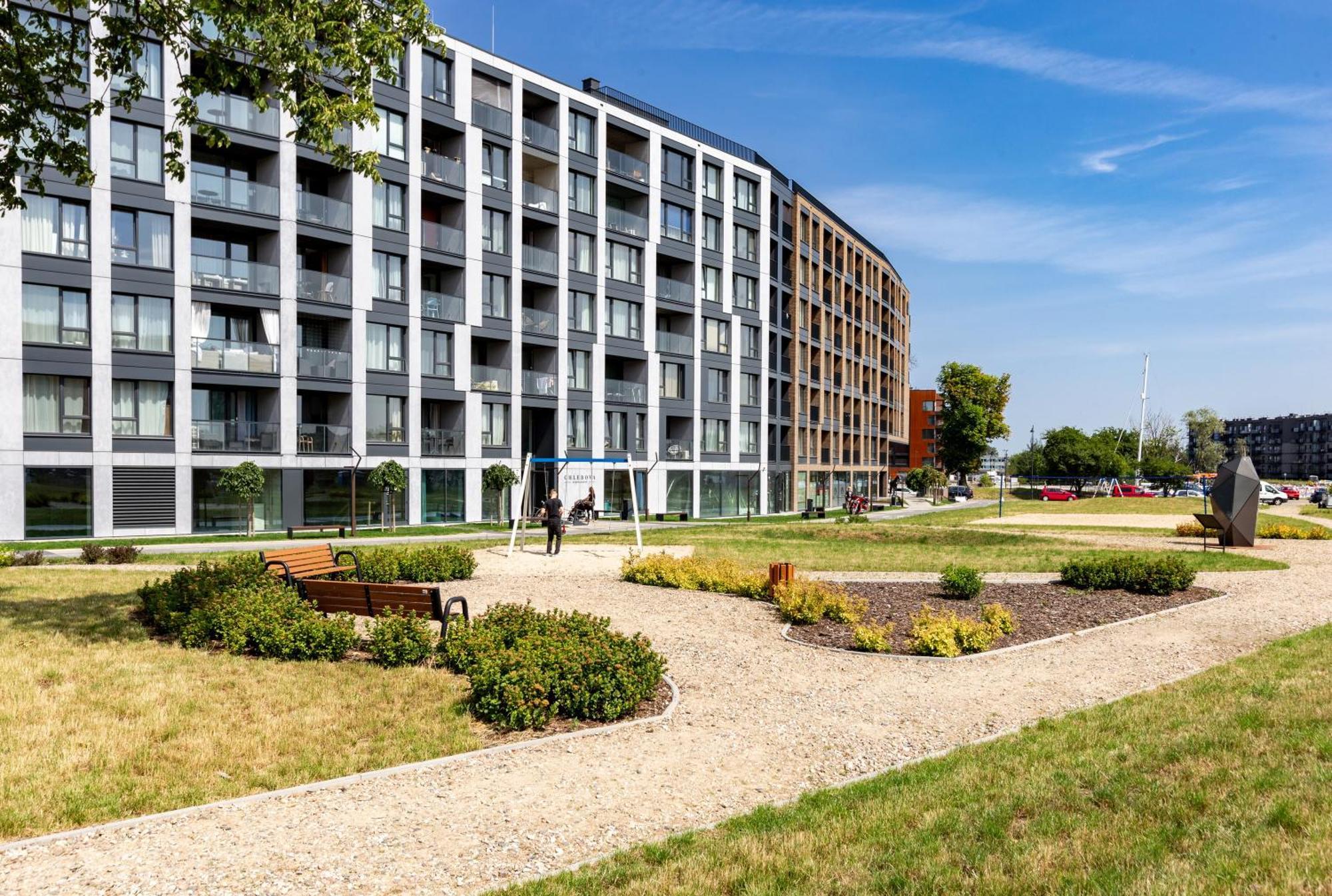 Chlebova - Riverside View Terrace, Free Parking, Gym & Kidsplay By Downtown Apartments Gdańsk Eksteriør bilde