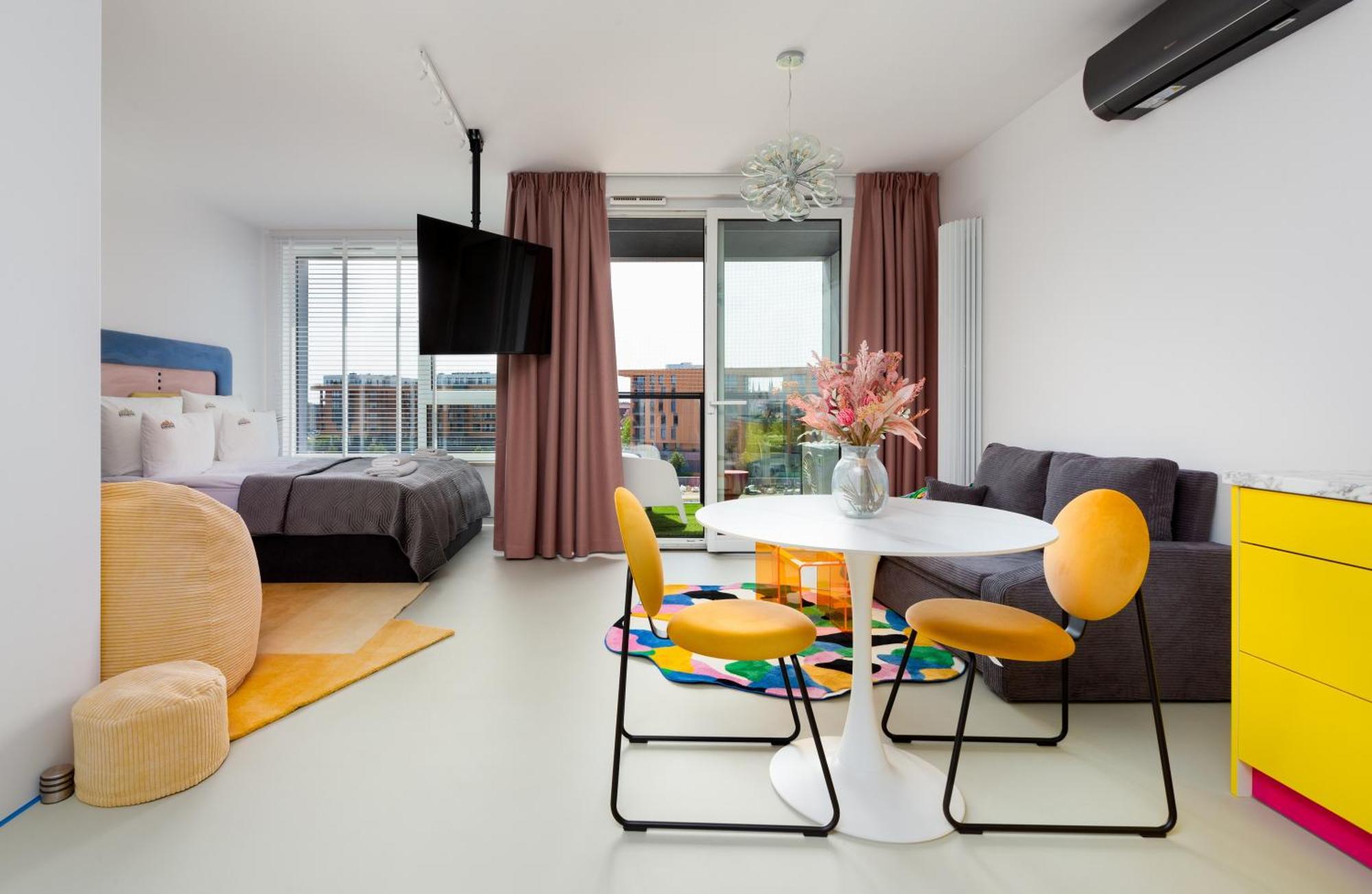Chlebova - Riverside View Terrace, Free Parking, Gym & Kidsplay By Downtown Apartments Gdańsk Rom bilde