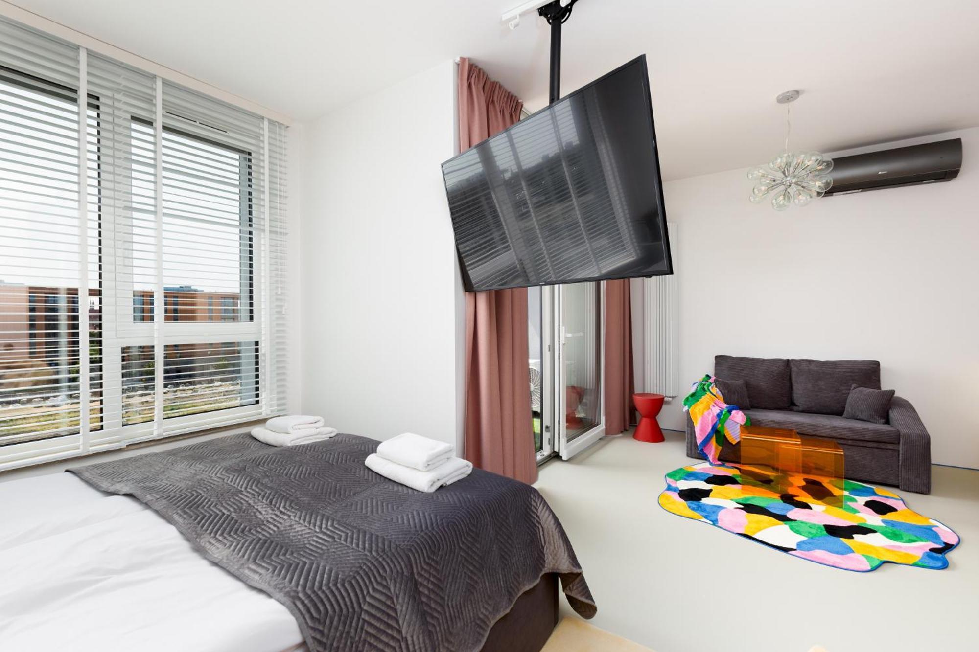 Chlebova - Riverside View Terrace, Free Parking, Gym & Kidsplay By Downtown Apartments Gdańsk Rom bilde