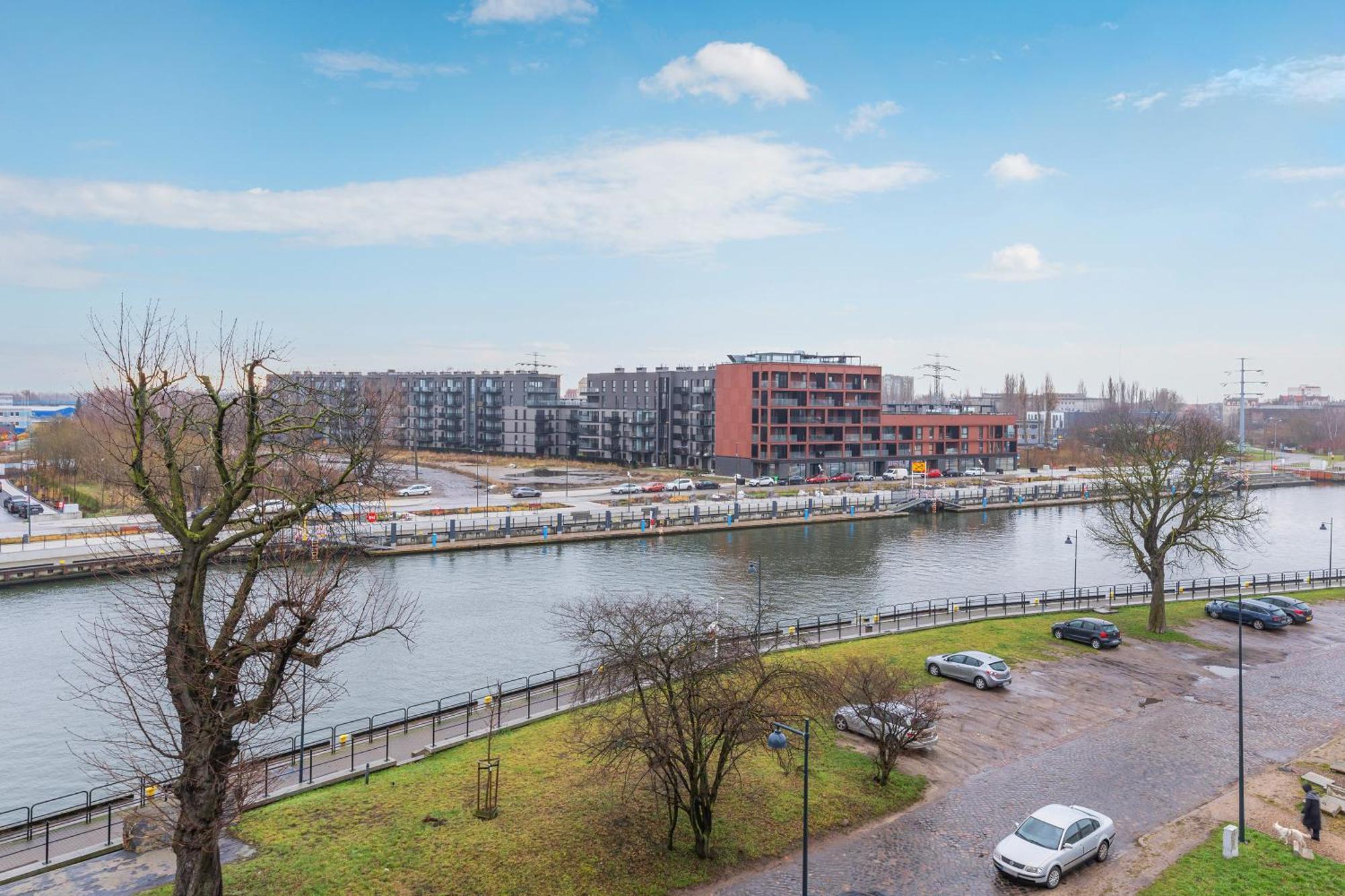 Chlebova - Riverside View Terrace, Free Parking, Gym & Kidsplay By Downtown Apartments Gdańsk Rom bilde