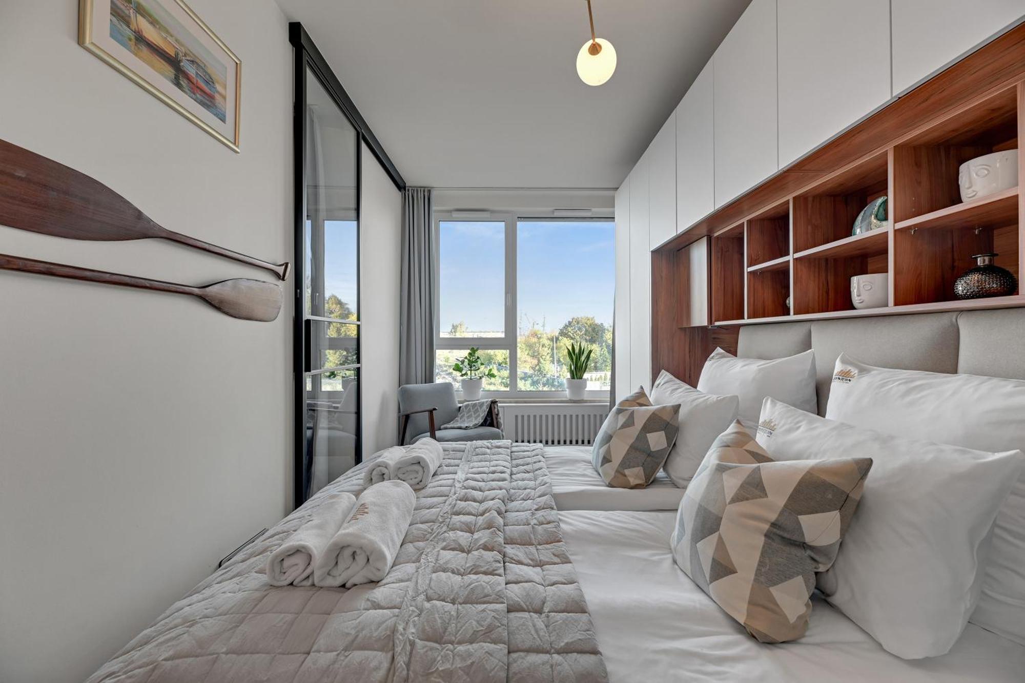 Chlebova - Riverside View Terrace, Free Parking, Gym & Kidsplay By Downtown Apartments Gdańsk Rom bilde